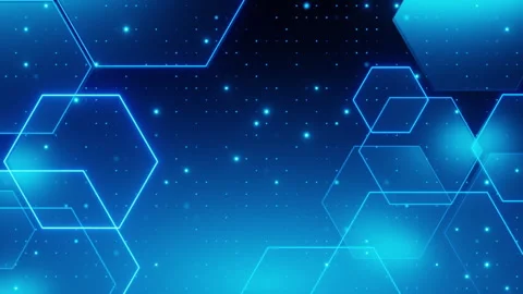 Abstract Hexagon futuristic background technology Vídeos de archivo 254235022