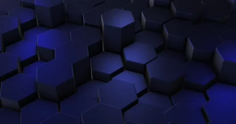 Abstract hexagon geometric background, animation of a grid of hexagons Stock Footage 244457740
