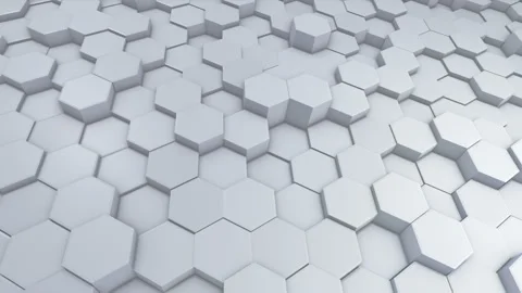 Abstract hexagon geometric background Stock Footage 119332965