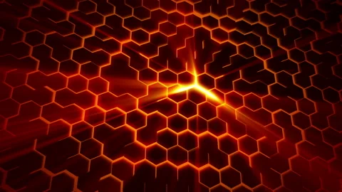 Abstract hexagon geometric background Stock Footage 119841409
