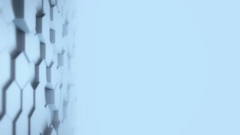 Abstract Hexagon Geometric desktop Surface Smooth Move light bright clean Stock Footage 110735549