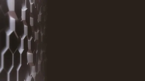 Abstract Hexagon Geometric desktop Surface Smooth Move light bright clean Stock Footage 124961008