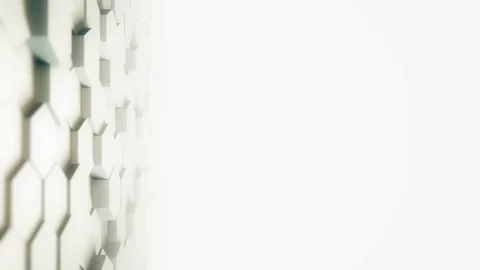 Abstract Hexagon Geometric desktop Surface Smooth Move light bright clean Stock Footage 127219180