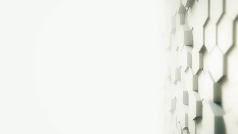 Abstract Hexagon Geometric desktop Surface Smooth Move light bright clean Stock Footage 130038933