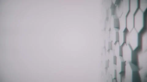 Abstract Hexagon Geometric desktop Surface Smooth Move light bright clean Stock Footage 147724041