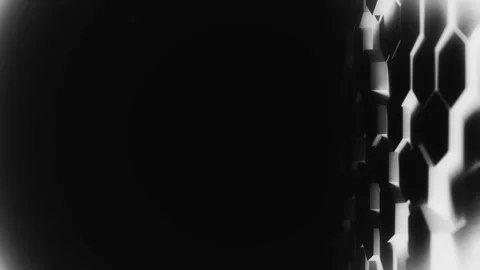 Abstract Hexagon Geometric desktop Surface Smooth Move light bright clean Stock Footage 151557339