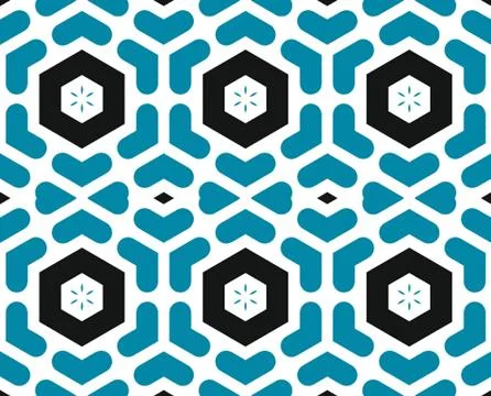 Abstract hexagon geometric seamless pattern background Illustrazione stock