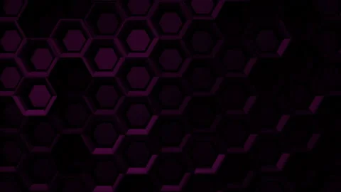 Abstract Hexagon Geometric Surface Loop 7 Dark Pink Stock Footage 147096026