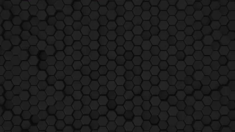 Abstract Hexagon Geometric Surface Loop 5 Black: dark minimal hexagonal grid pat Stock Footage 170433082