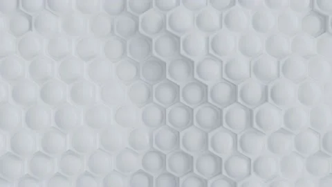 Abstract hexagon geometric surface loop pattern on white background 動画素材 204967351