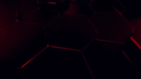 Abstract Hexagon Geometric Surface Loop Dark Red. seamless loop Stock Footage 207468044