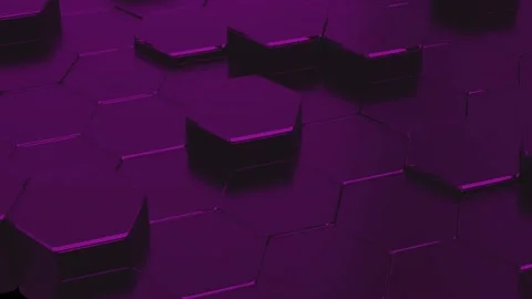 Abstract Hexagon Geometric Surface Loop Dark Purple. seamless loop Stock Footage 207470734