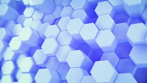 Abstract Hexagon Geometric Surface Loop Blue . seamless loop Stock Footage 212066178