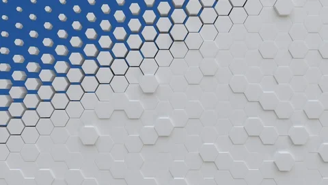 Abstract Hexagon Geometric Surface Transition Loop Stock Footage 106892090
