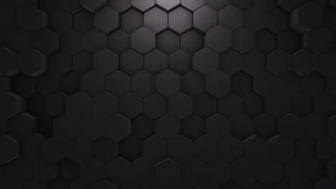 Abstract Hexagon Geometric texture. Black Surface illustration. Dark hexagonal Illustration