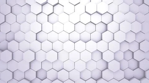 Abstract Hexagon Geometric texture. White Surface illustration. Light hexagonal Stock Illustration