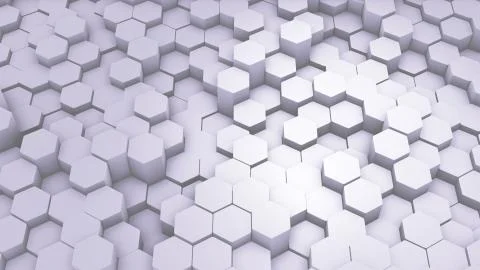 Abstract Hexagon Geometric texture. White Surface illustration. Light hexagonal Stock Illustration
