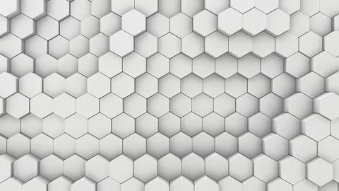 Abstract Hexagon Geometric texture. White Surface illustration. Light hexagonal Stock Illustration