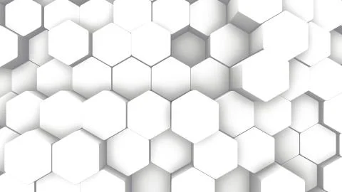 Abstract Hexagon Geometric texture. White Surface illustration. Light hexagonal Stock Illustration