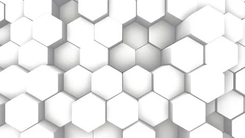 Abstract Hexagon Geometric texture. White Surface illustration. Light hexagonal Stock Illustration