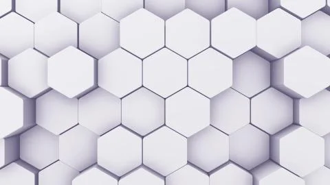 Abstract Hexagon Geometric texture. White Surface illustration. Light hexagonal Stock Illustration