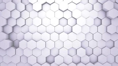 Abstract Hexagon Geometric texture. White Surface illustration. Light hexagonal Stock Illustration
