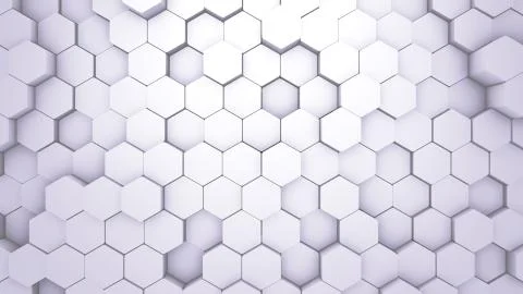 Abstract Hexagon Geometric texture. White Surface illustration. Light hexagonal Stock Illustration