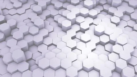 Abstract Hexagon Geometric texture. White Surface illustration. Light hexagonal Stock Illustration