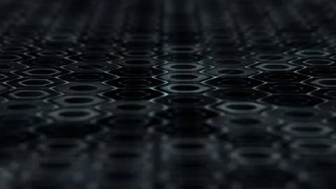 Abstract hexagon geometry background. 3d render of simple primitives with six Stock Footage 79822235