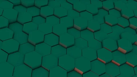 Abstract Hexagon Geometry Background, Hexagonal Pattern Randomly Waving Stock Footage 121321798