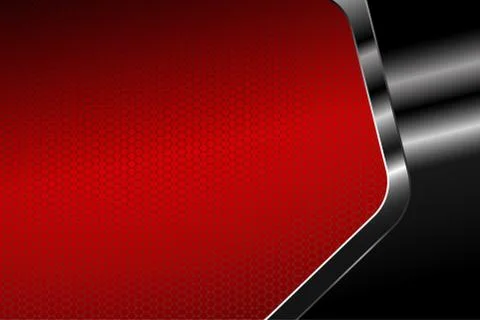 Abstract hexagon gradient red mesh background illustration with hexagon metal Stock Photos