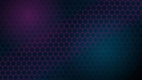 Abstract hexagon grid background. Digital technology pattern with glowing lines. Stock Footage 340373107