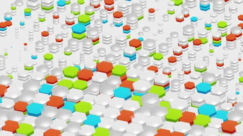 Abstract Hexagon Grid Stock Footage 319954343