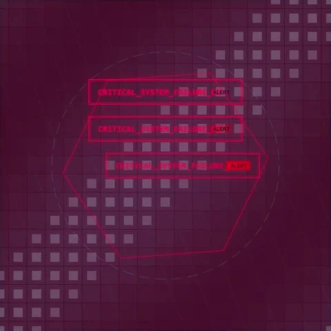 Abstract Hexagon Grid Technology Background with Digital Network and Data Flo Stock Footage 348199535