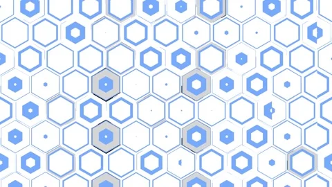 Abstract hexagon high technology with blue transition effect Stock Footage 303852683