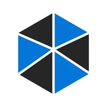 Abstract Hexagon Icon Geometric Design Stock Illustration