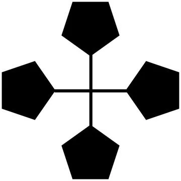 Abstract hexagon icon isolated on a white background. Vector illustration Stock Illustration