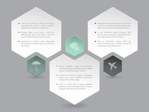 Abstract hexagon infographic design Stock Illustration