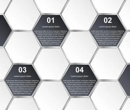Abstract hexagon infographics template. Vector illustration. Stock Illustration