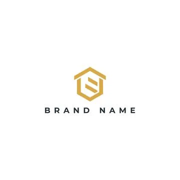 Abstract hexagon initial letter UG or GU Logo design Vector illustration Stock Illustration