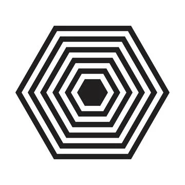 Abstract hexagon lines vector geometric shape for logo, web, print and modern Stock Illustration