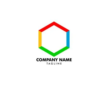 Abstract hexagon Logo Template Design Stock Illustration
