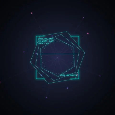 Abstract Hexagon Network Data Visualization with Glowing Nodes and Lines Stock Footage 348230290