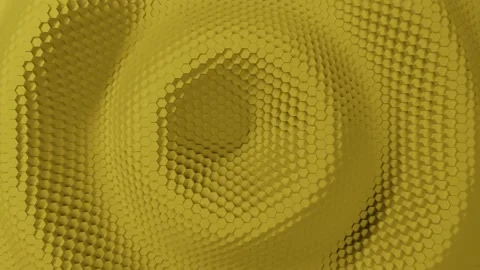 Abstract hexagon with offset effect. Animation of yellow pure hex rings. Abstrac Stock Footage 154724568