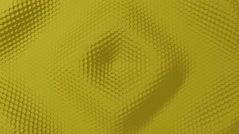 Abstract hexagon with offset effect. Animation of yellow pure hex rings. Abstrac Stock Footage 154817164