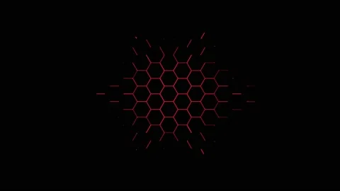 Abstract hexagon pattern animation Stock Footage 136081036