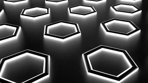 Abstract hexagon pattern as background - 3D Illustration abstract hexagon ... Stock Photos