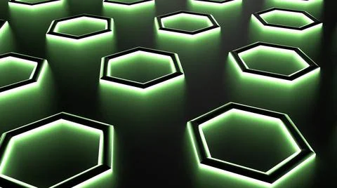 Abstract hexagon pattern as background - 3D Illustration abstract hexagon ... Stock Photos