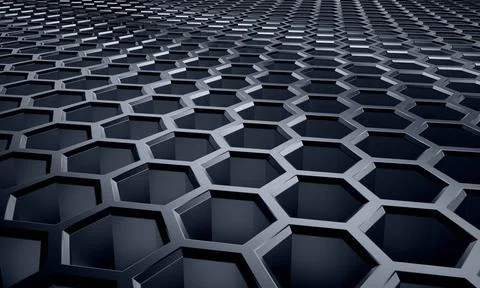 Abstract hexagon pattern as background - 3D Illustration abstract hexagon ... Stock Photos