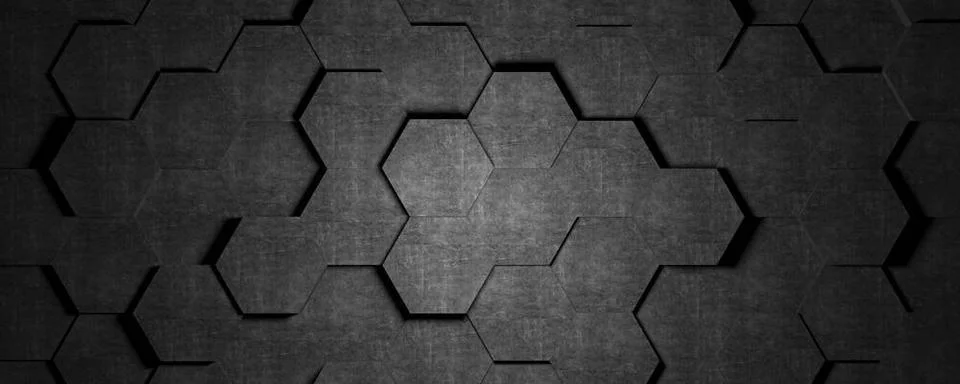 Abstract hexagon pattern as background - 3D Illustration abstract hexagon ... Stock Photos